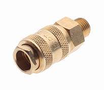 Быстроразъем пневматический ER-BSE1-2SM:с клапаном с наружной резьбой 1/4" (латунь) ЭВРИКА /1/10